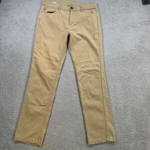 Mugsy Mens Khaki Tan Chino Style Stretch Size 32x29 Cotton Rayon Blend